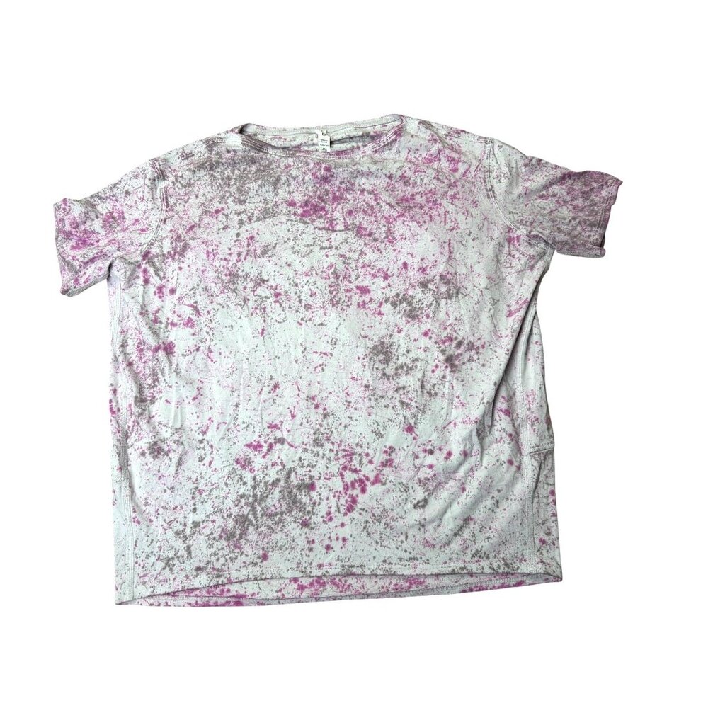 Lululemon Women's Lululemon Love Crew T-Shirt Purple & Gray Splatter  size 4